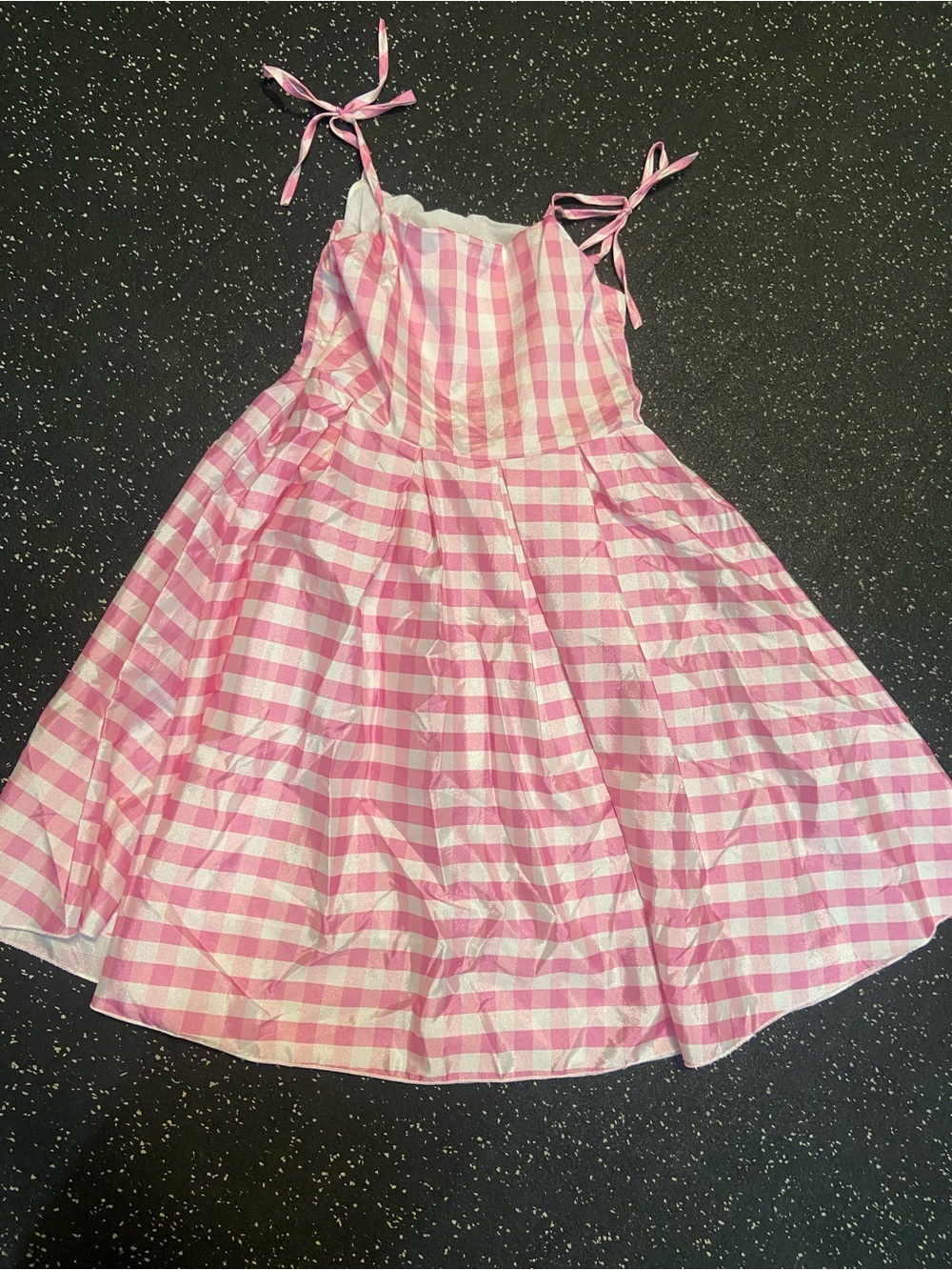 Barbie girls dress costume Halloween Pink Gingham Tie-Shoulder eu 140